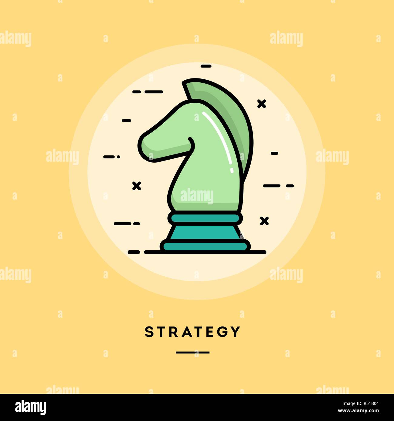 Strategy, flat design thin line banner Stock Vector Image & Art - Alamy