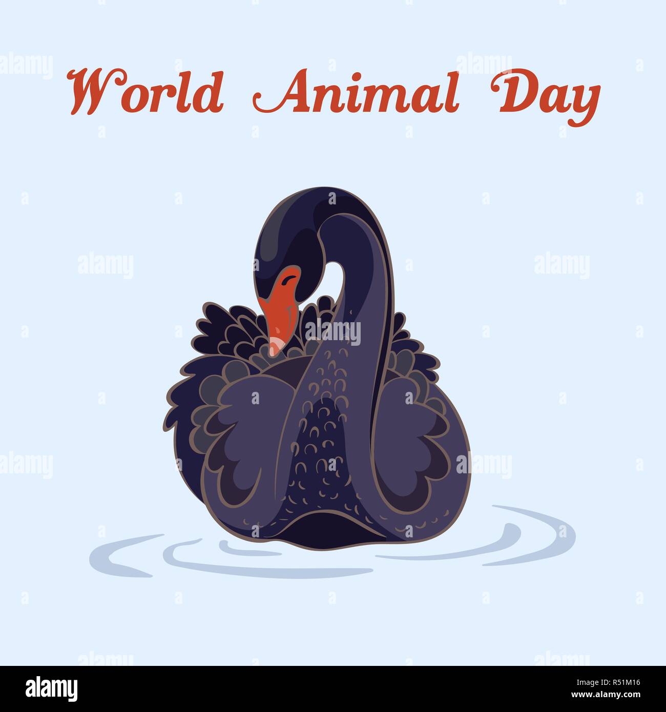World animal day black swan concept background. Cartoon illustration of  world animal day black swan vector concept background for web design Stock  Vector Image & Art - Alamy