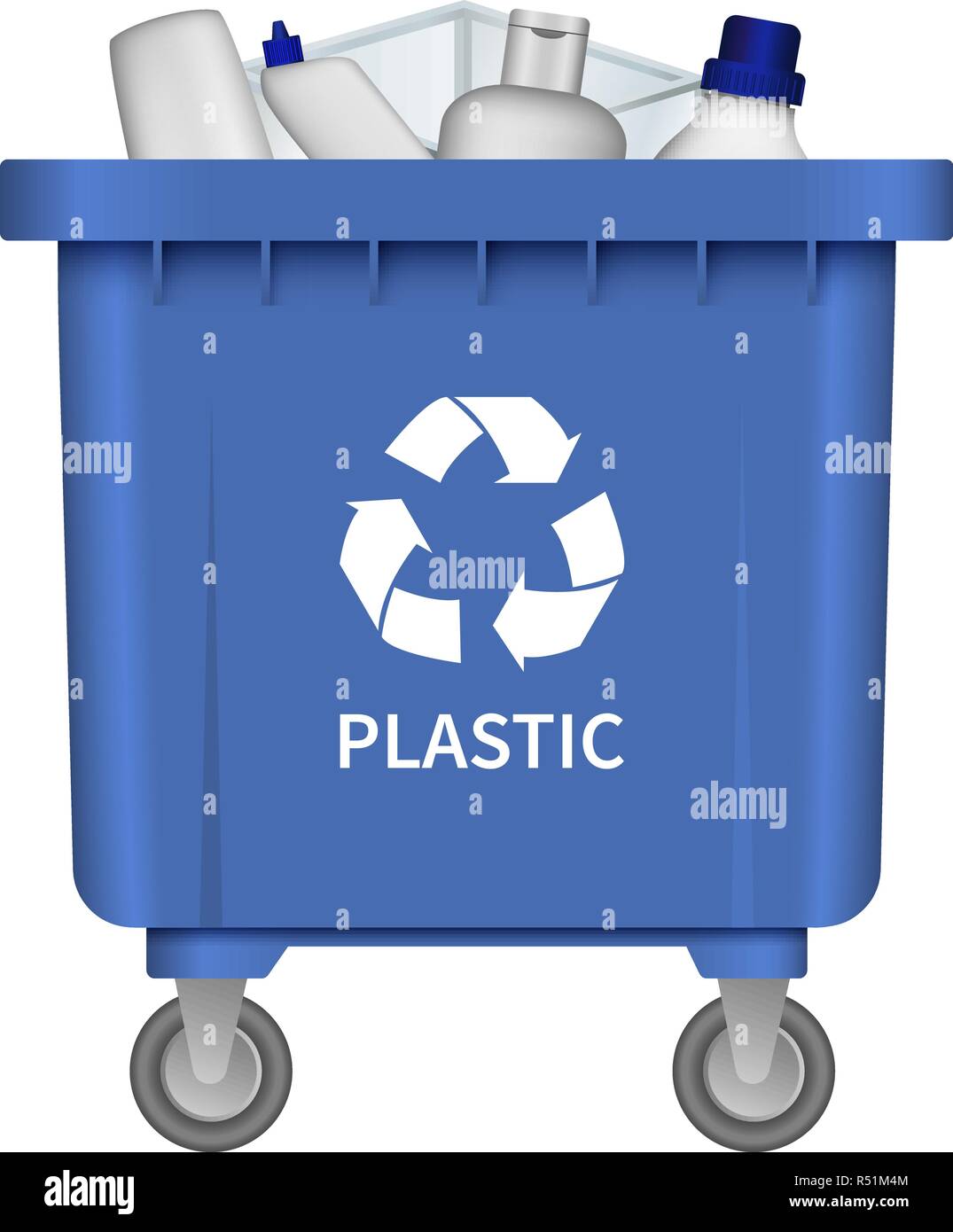 Download Garbage Plastic Container Mockup Realistic Illustration Of Garbage Plastic Container Vector Mockup For Web Design Isolated On White Background Stock Vector Image Art Alamy