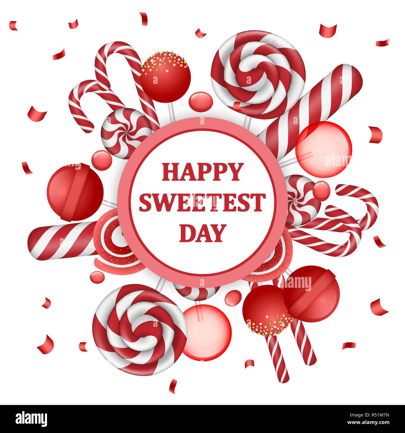 Sweetest day concept background. Realistic illustration of sweetest day vector concept background for web design Stock Vector
