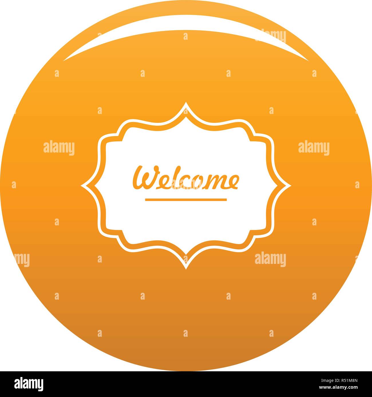 Weicome labelcicon. Simple illustration of weicome label vector icon ...