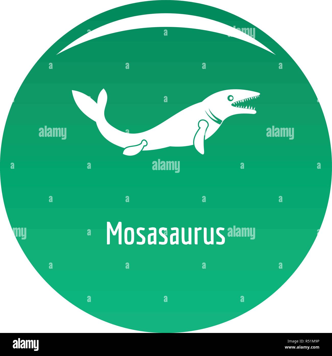 Mosasaurus icon. Simple illustration of mosasaurus vector icon for any