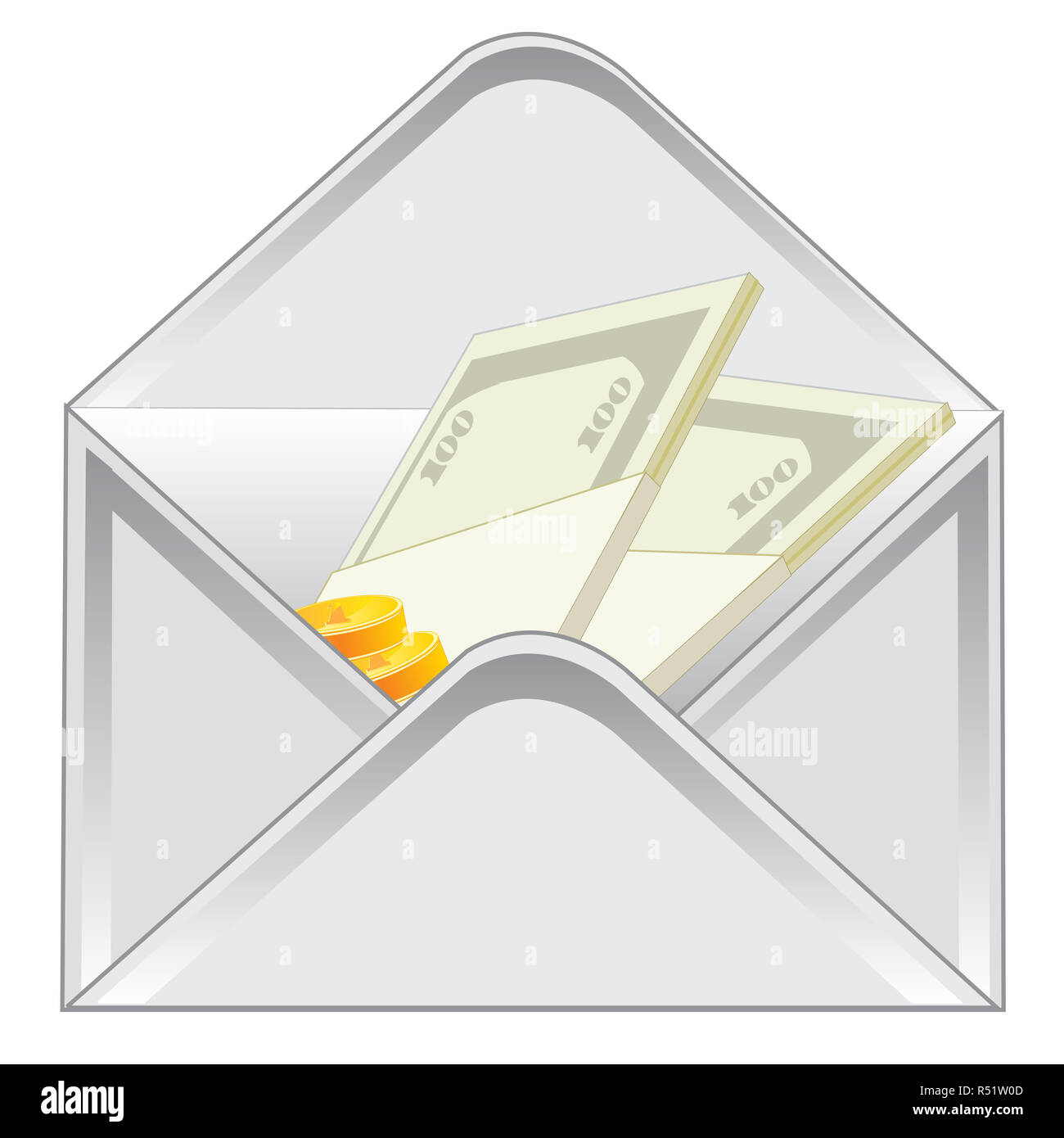 Envelope with money Stock Photo Alamy