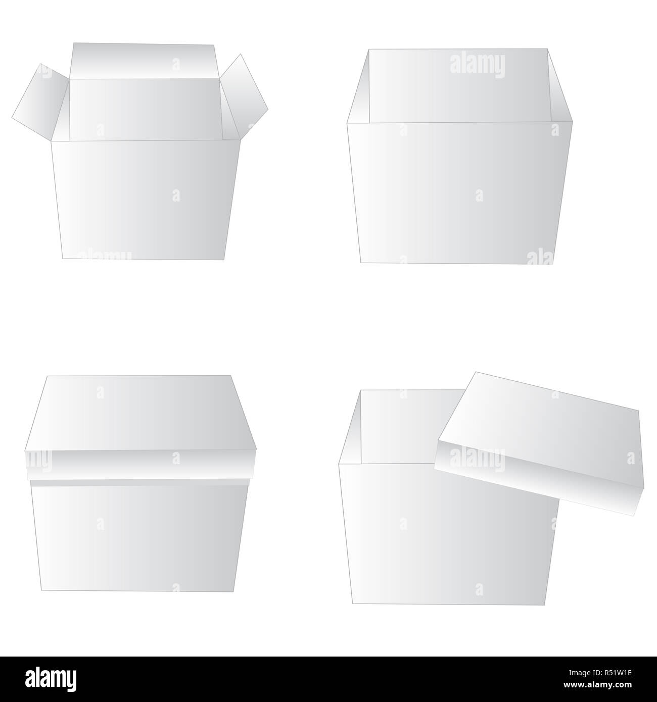 Much boxes from paperboard Stock Photo Alamy