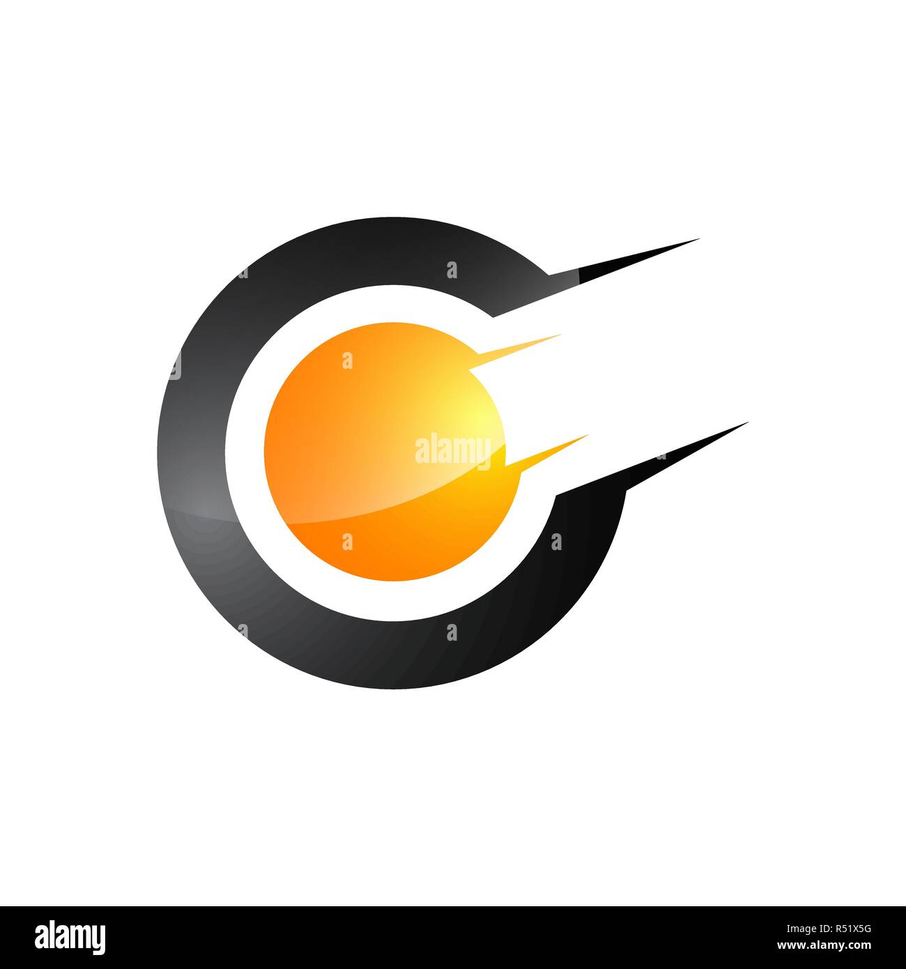 C letter. C monogram. Abstract letter like labyrinth. Network logo ...