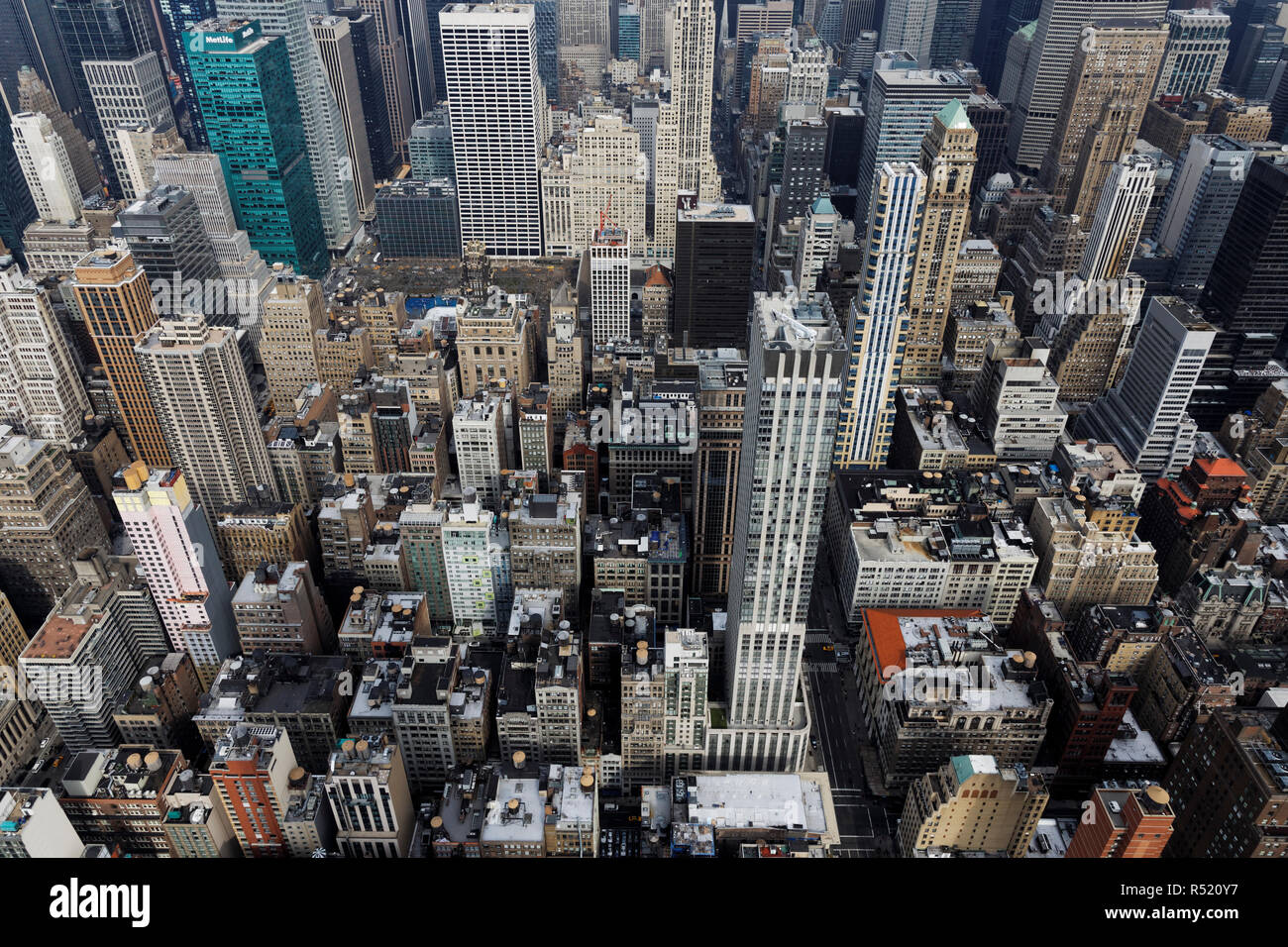 view from empire state building, NYC Stock Photo