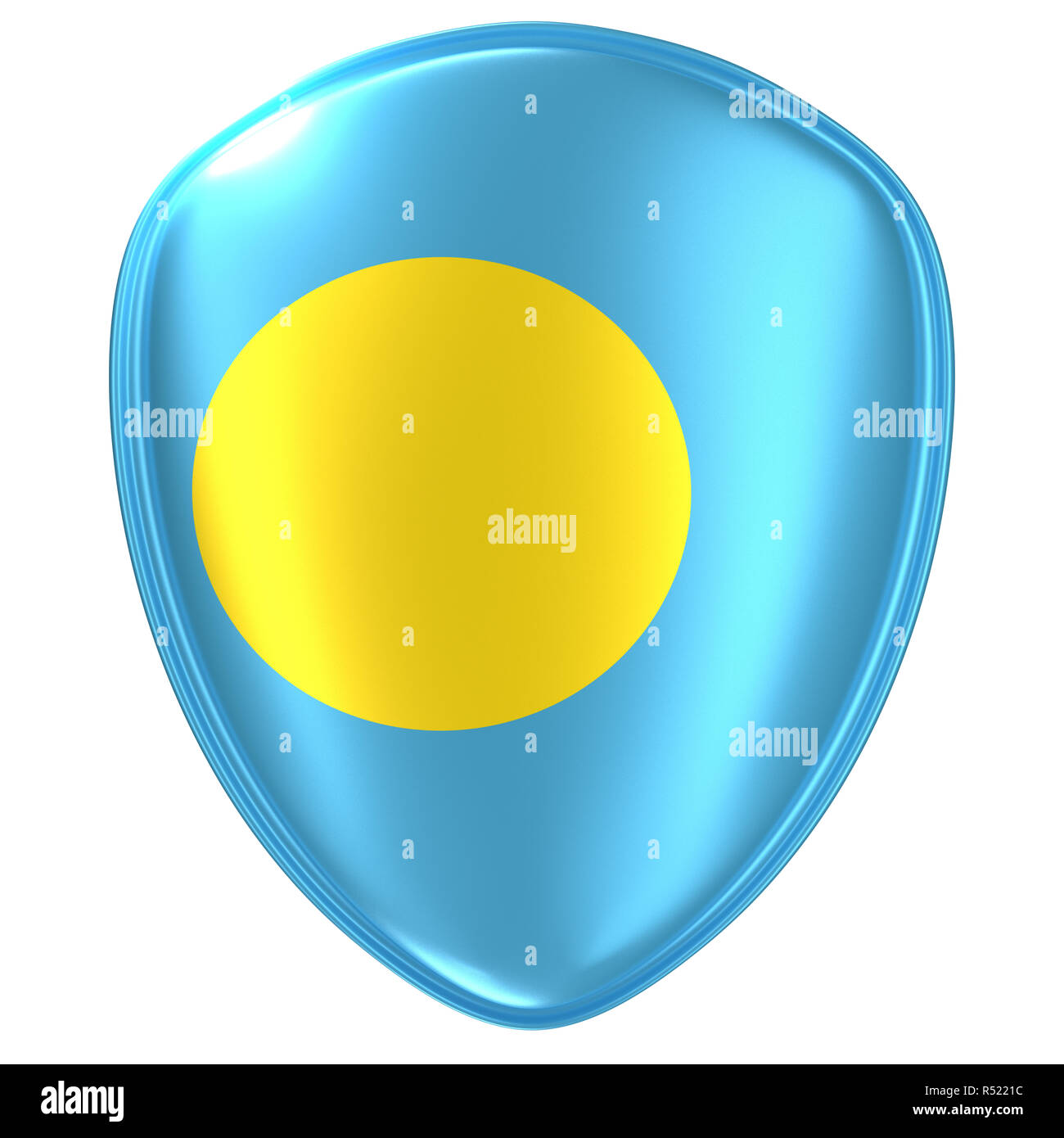 3d rendering of a Palau flag icon on white background Stock Photo - Alamy