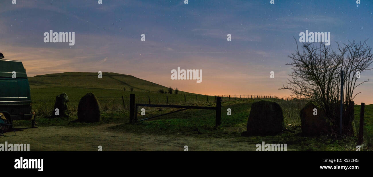 Night by Knap Hill, Wiltshire UK Stock Photo