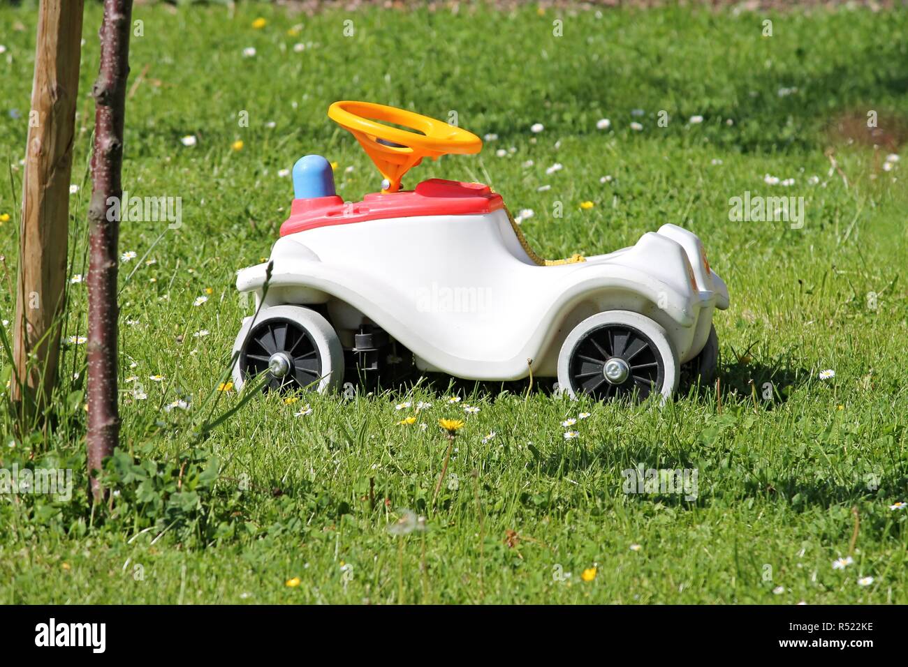 toy car in the garden Stock Photo
