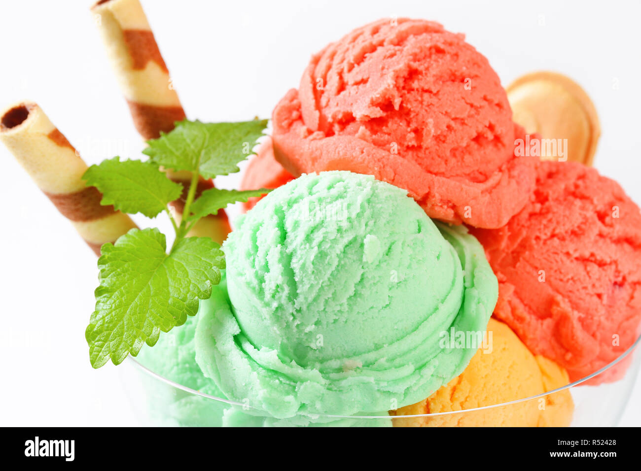 Ice cream scoops Stock Photo Alamy