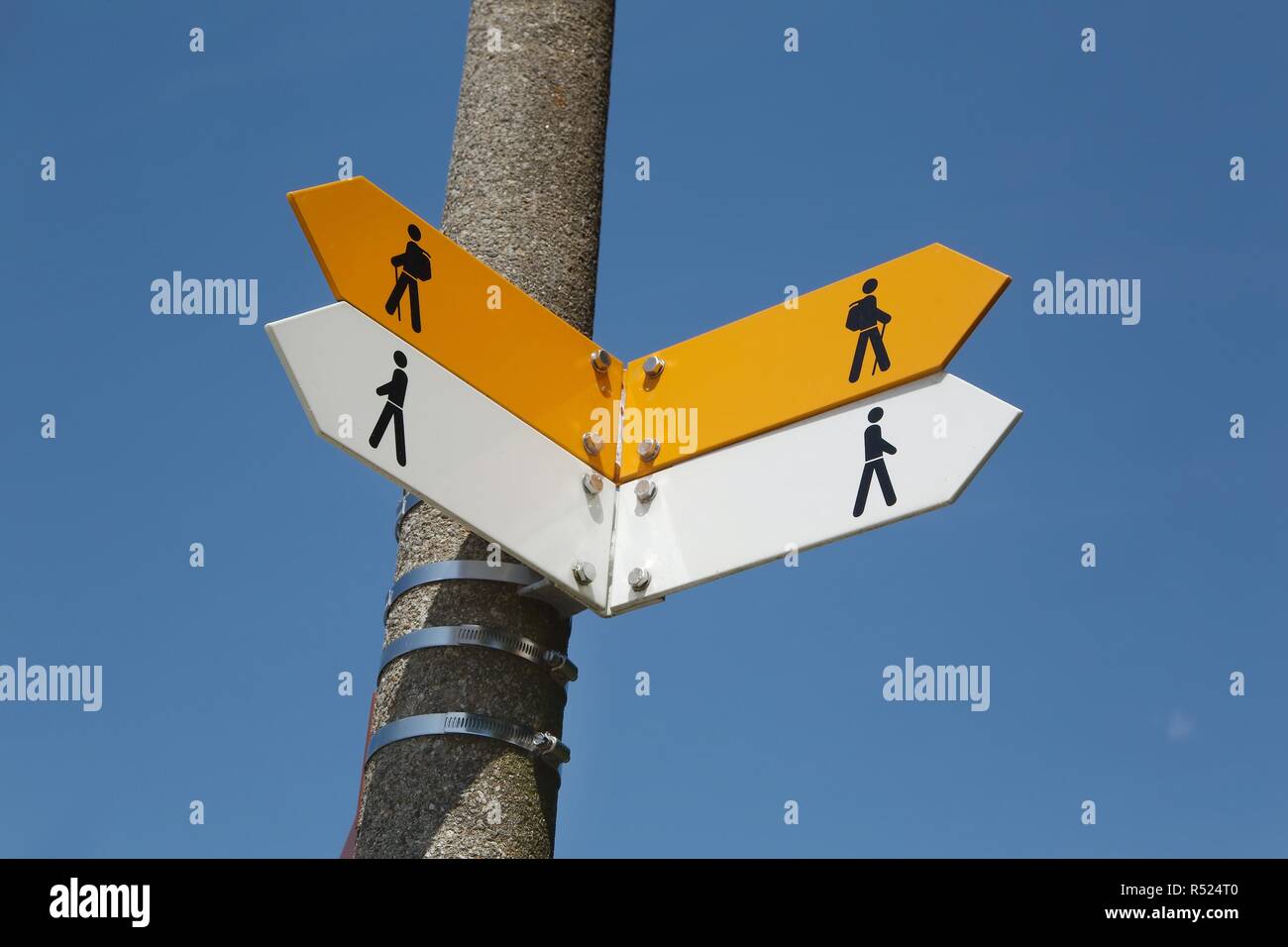 Blank Direction Signs Stock Photo - Alamy