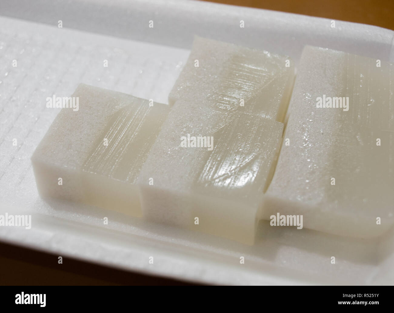 COCONUT MILK LAYER JELLY DESSERT Stock Photo Alamy