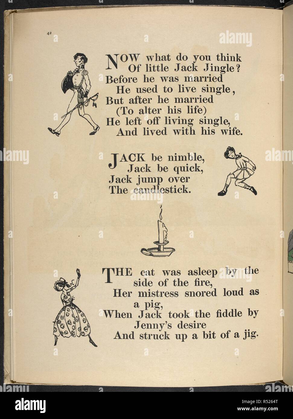 Cross patch, draw the latch, ' . Nursery Rhymes, with pictures by C. L.  Fraser. London : T. C. & E. C. Jack, [1919]. Source: 12800.ddd.31 page 15.  Author: Fraser, Claud Lovat Stock Photo - Alamy