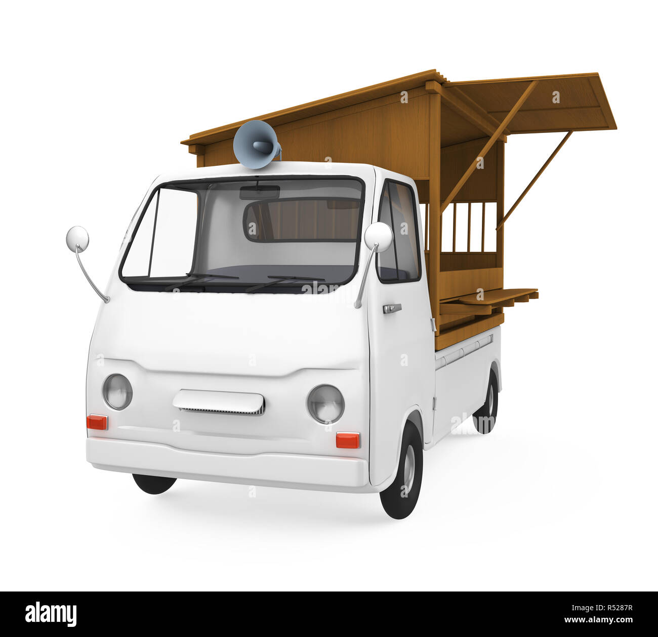Japanese Food Truck Isolated Stock Photo
