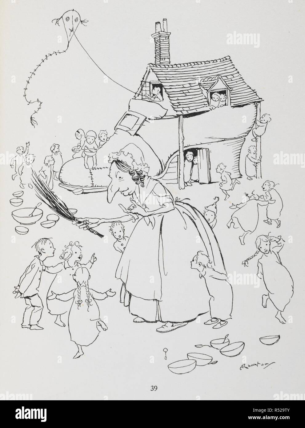 There was an old woman who lived in a shoe hires stock photography and