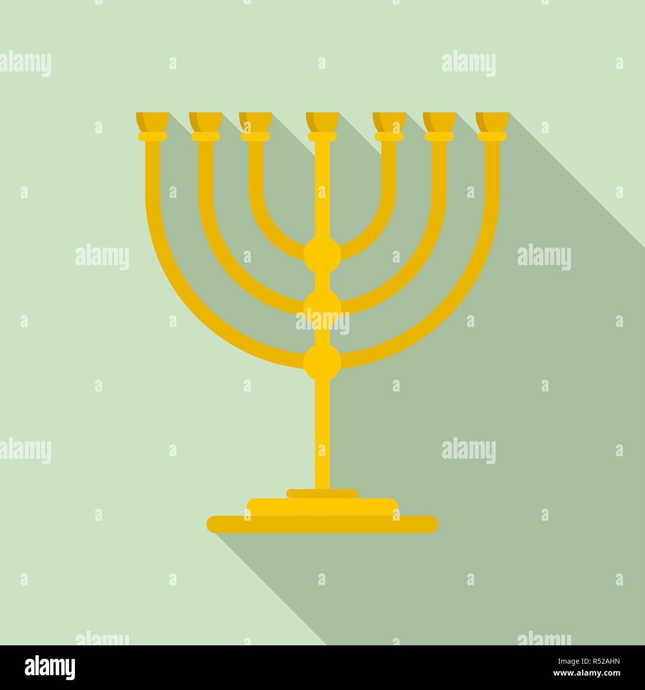 Gold stand for candle icon. Flat illustration of gold stand for candle vector icon for web design Stock Vector