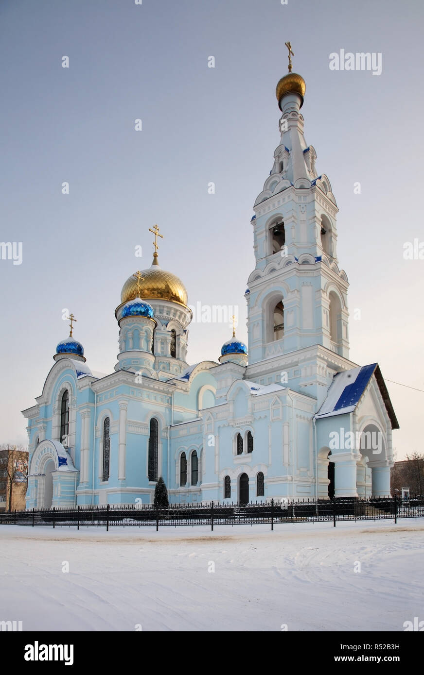 Cathedral of Assumption of the Blessed Virgin Mary in Maloyaroslavets. Kaluga oblast. Russia Stock Photo