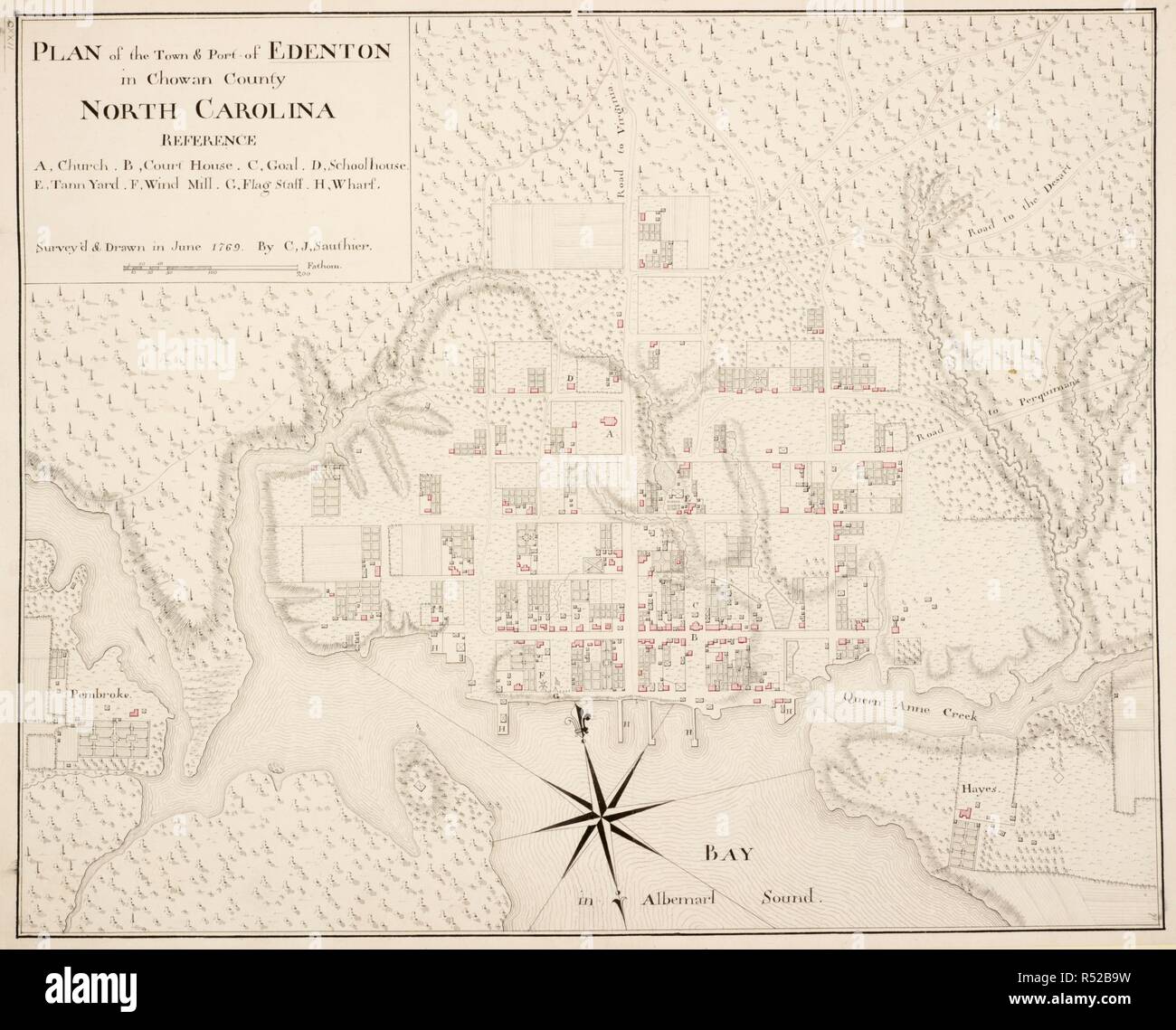 A plan of the town and port of Edenton in Chowan County, North Carolina