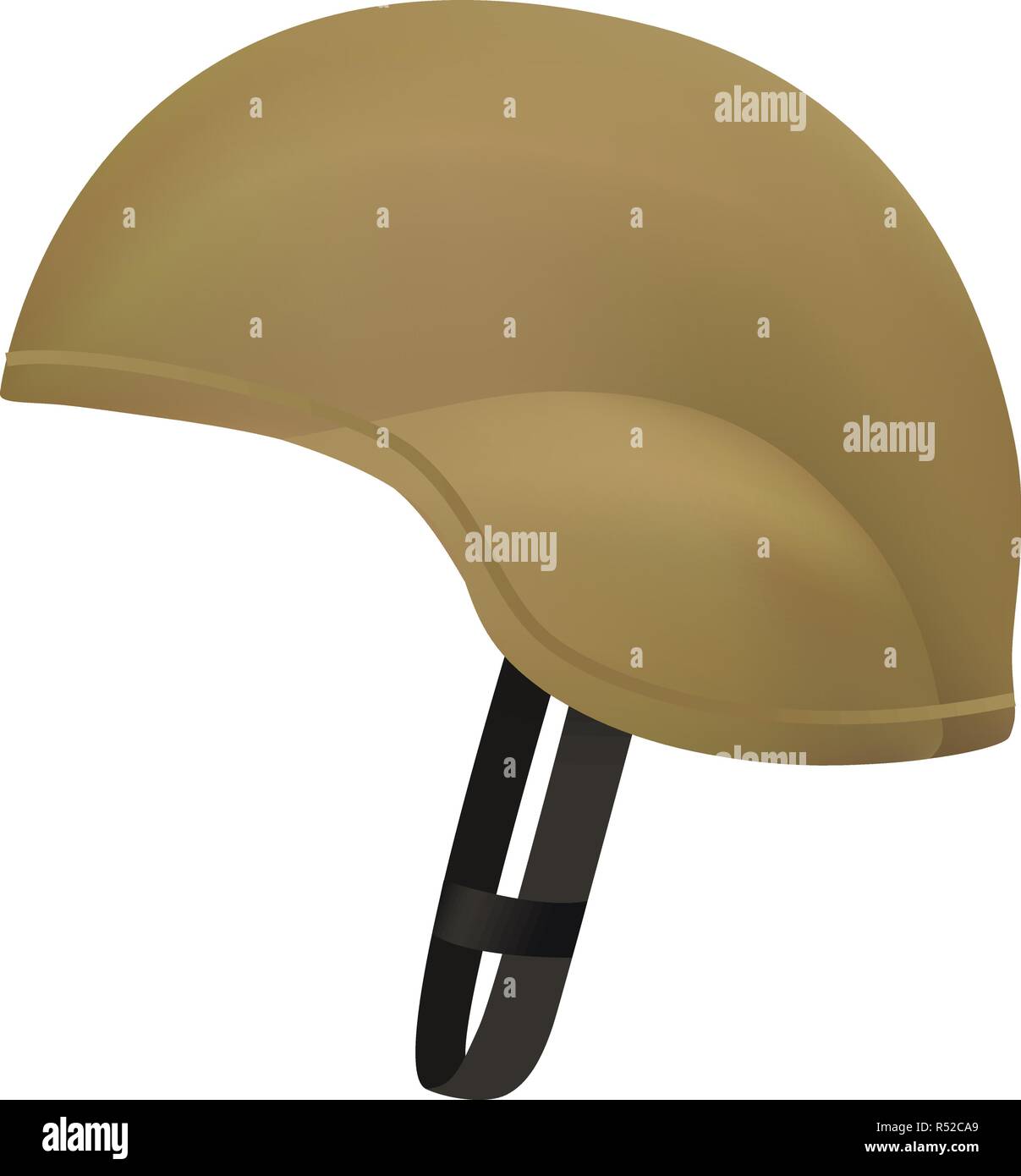 Desert color army helmet mockup. Realistic illustration of desert color ...