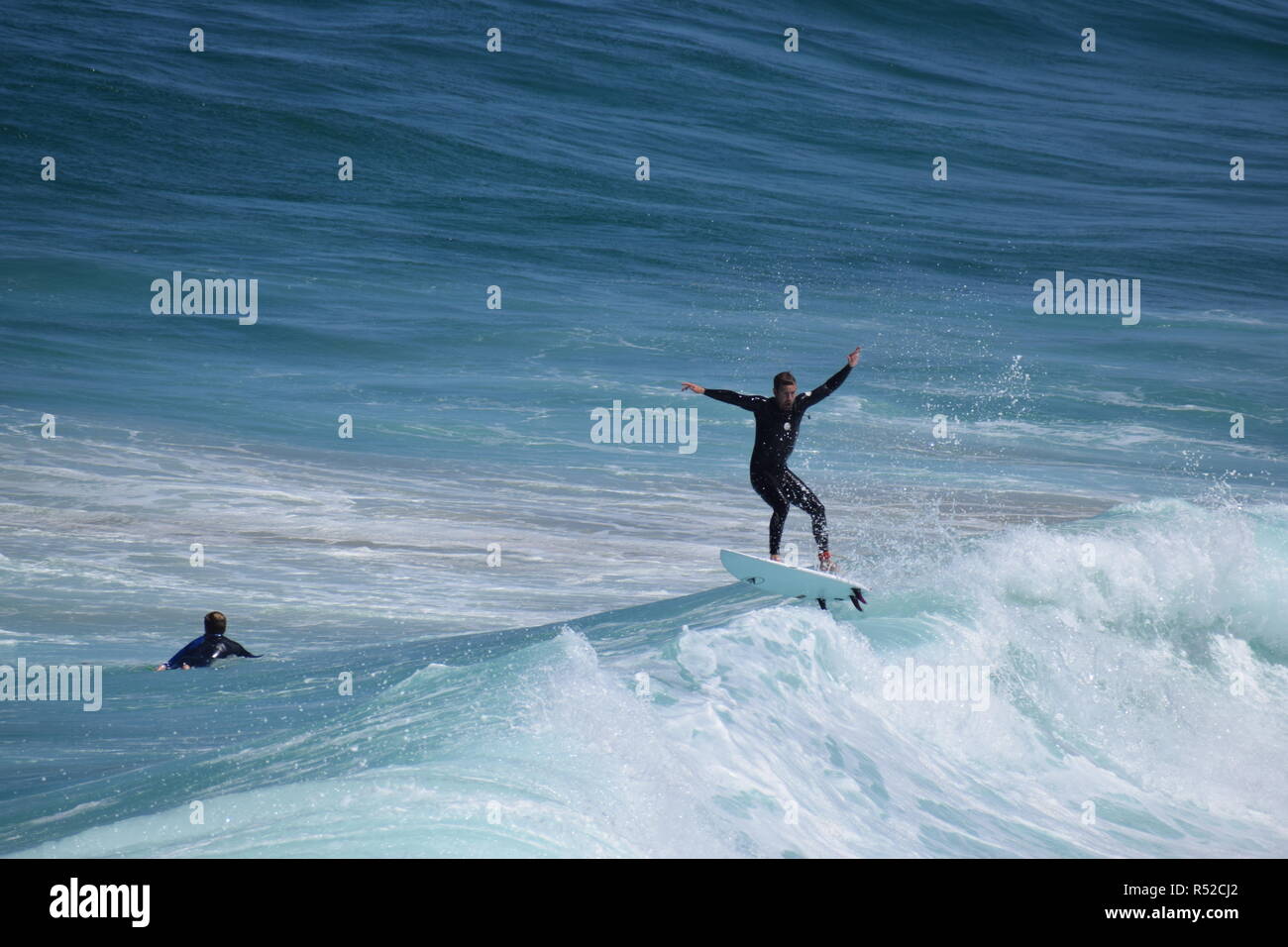 Surfing in Marubra Stock Photo