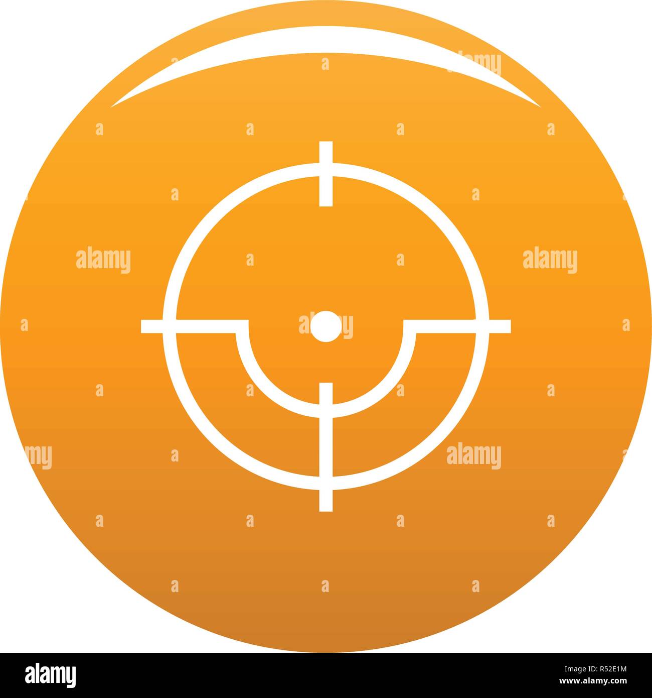 Sniper icon. Simple illustration of sniper vector icon for any design orange Stock Vector