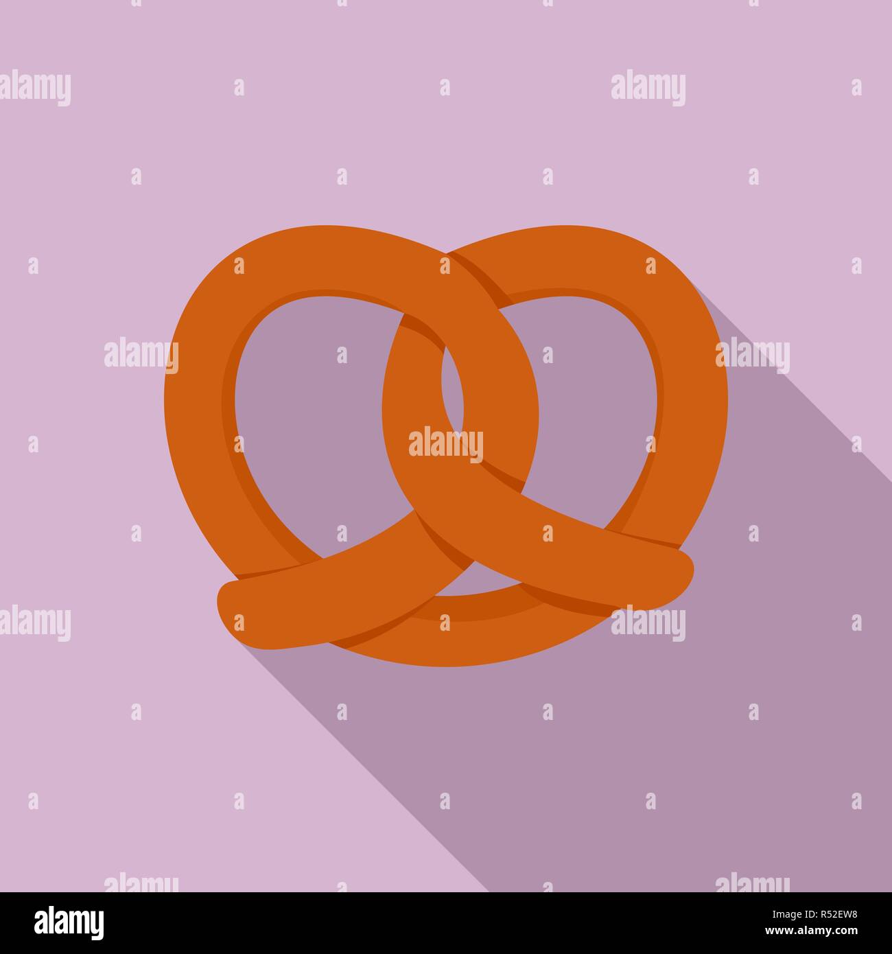 German pretzel icon. Flat illustration of german pretzel vector icon