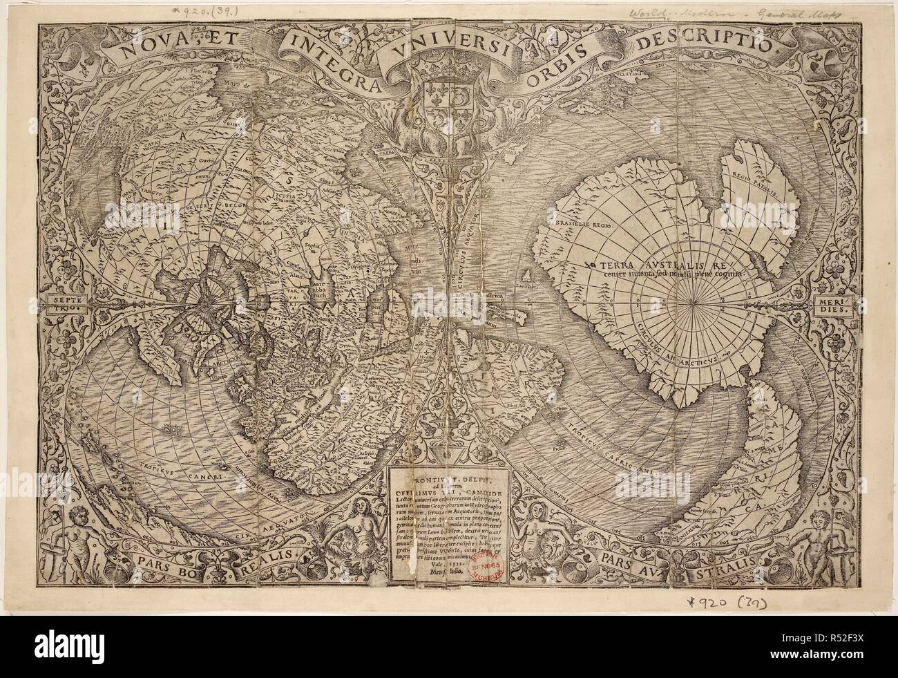 World map. Nova, et integra Universi Orbis Descriptio. From:. Paris ...