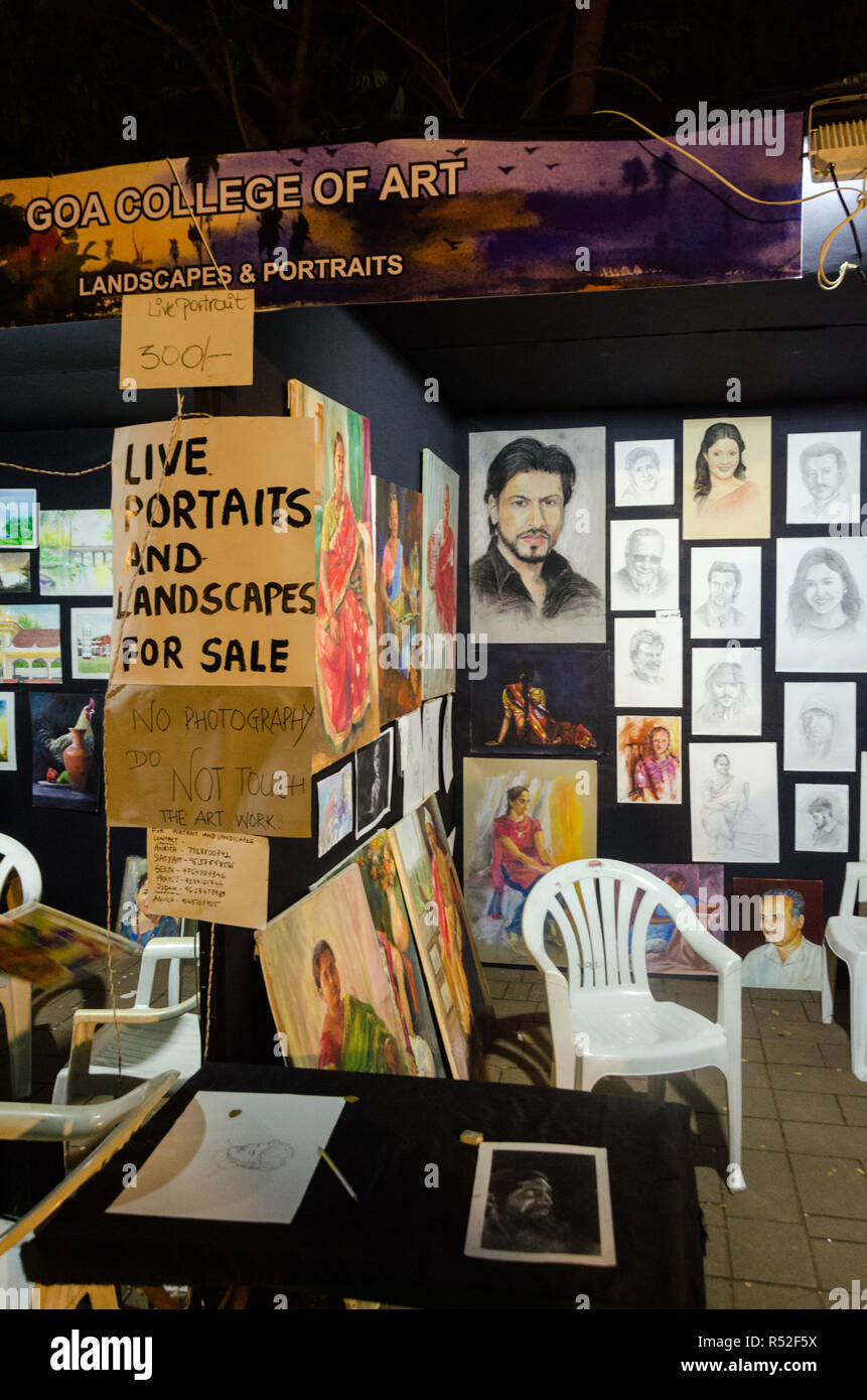 Stalls Put Up By Goa College Of Art For The 49th International Film Festival Of India In Panaji