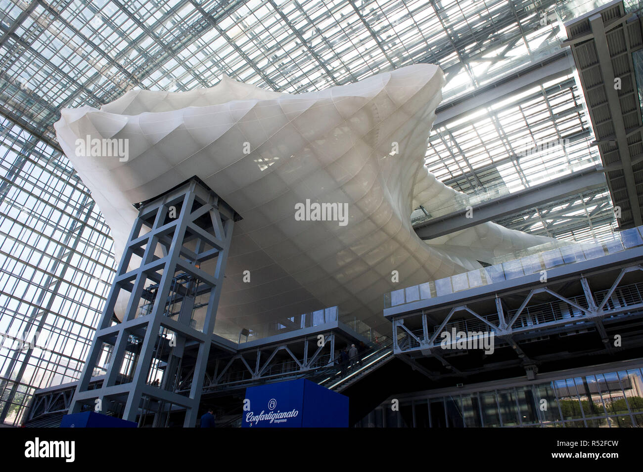 Italy, Lazio, Rome, 'the cloud' by Massimiliano Fuksas built in the EUR district. Congress and Conferences Center of the capital. Stock Photo