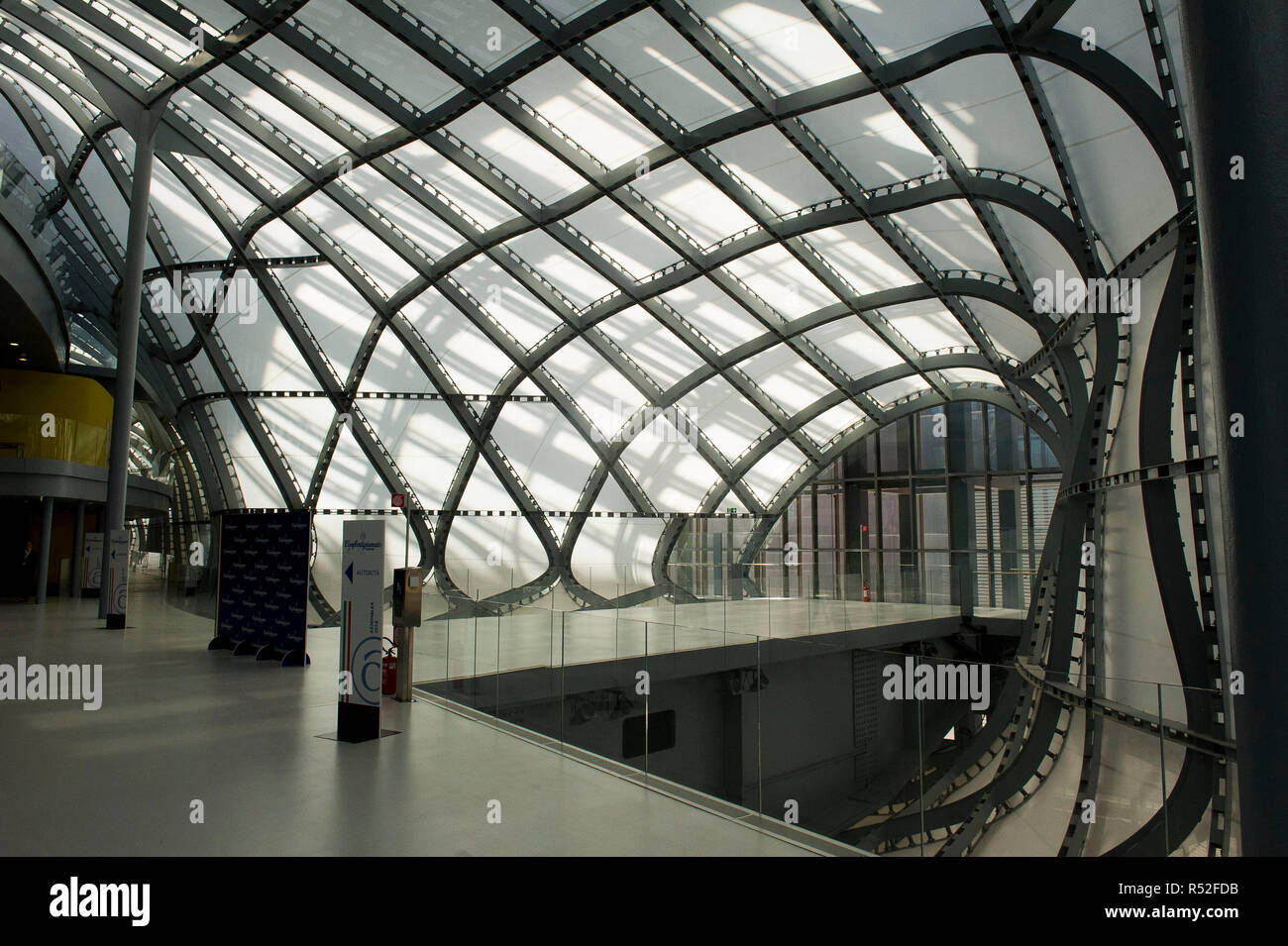 Italy, Lazio, Rome, 'the cloud' by Massimiliano Fuksas built in the EUR district. Congress and Conferences Center of the capital. Stock Photo