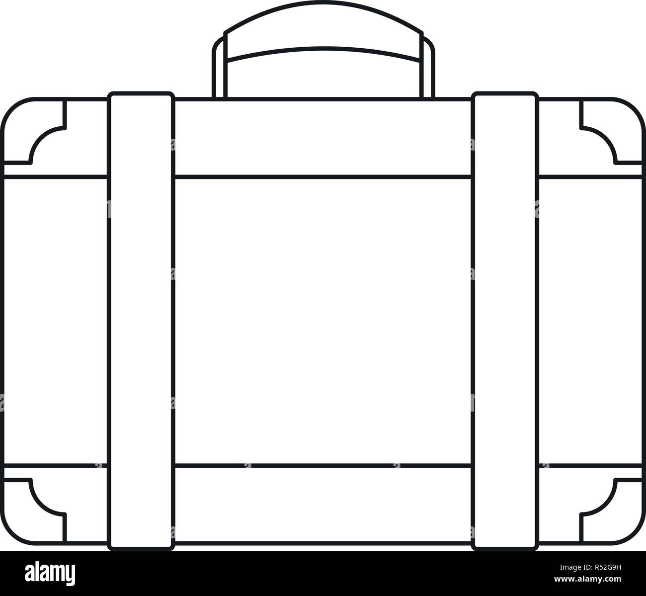 Luggage bag icon. Outline illustration of luggage bag vector icon for
