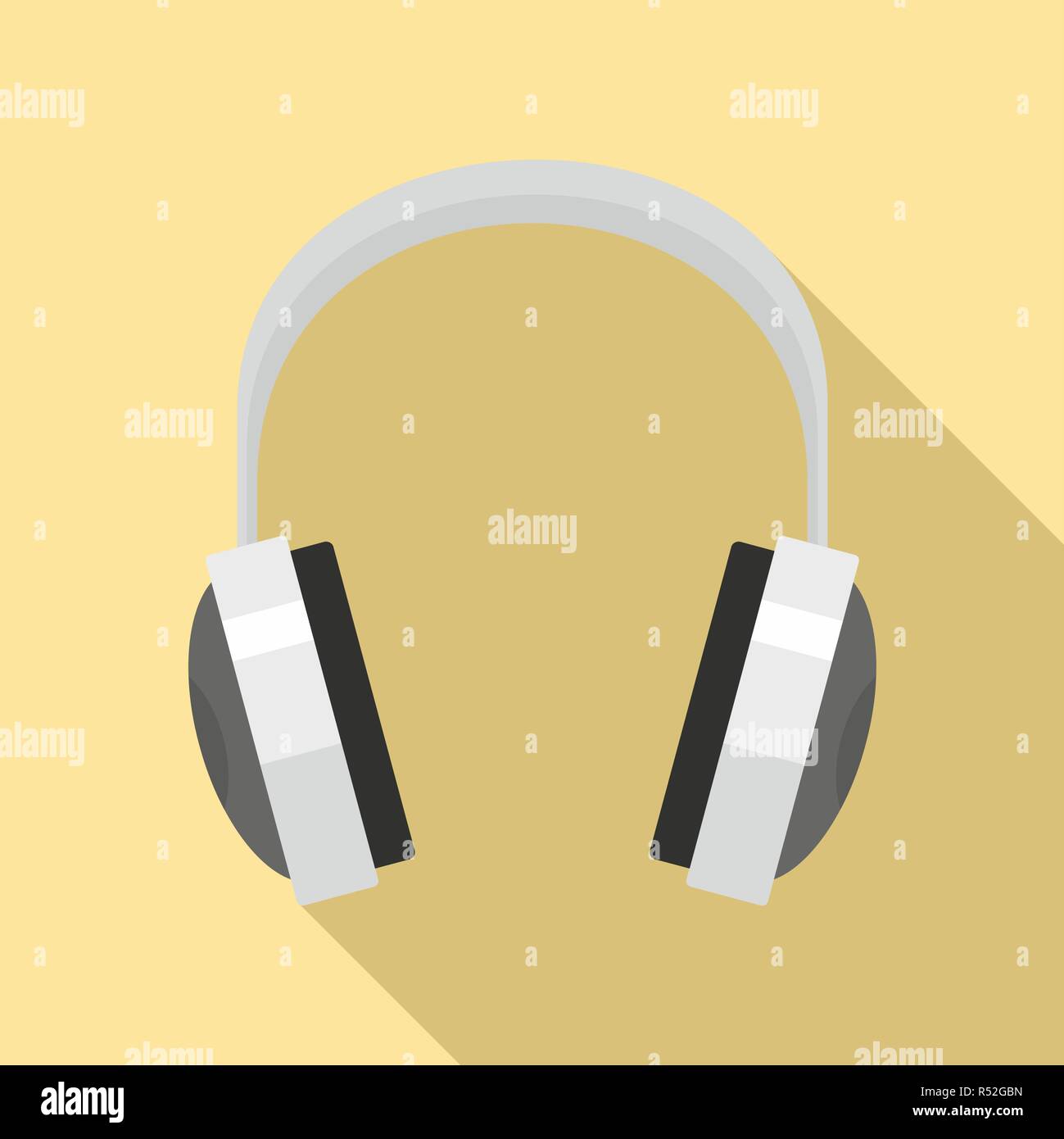 Wired headphones icon. Flat illustration of wired headphones vector icon for web design Stock Vector