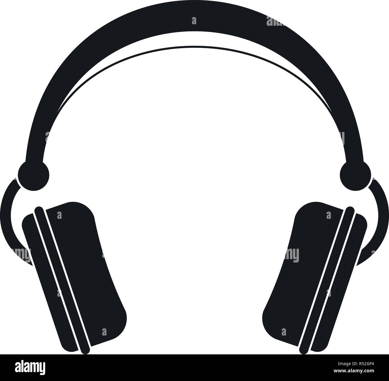 Dj headphones icon. Simple illustration of dj headphones vector icon