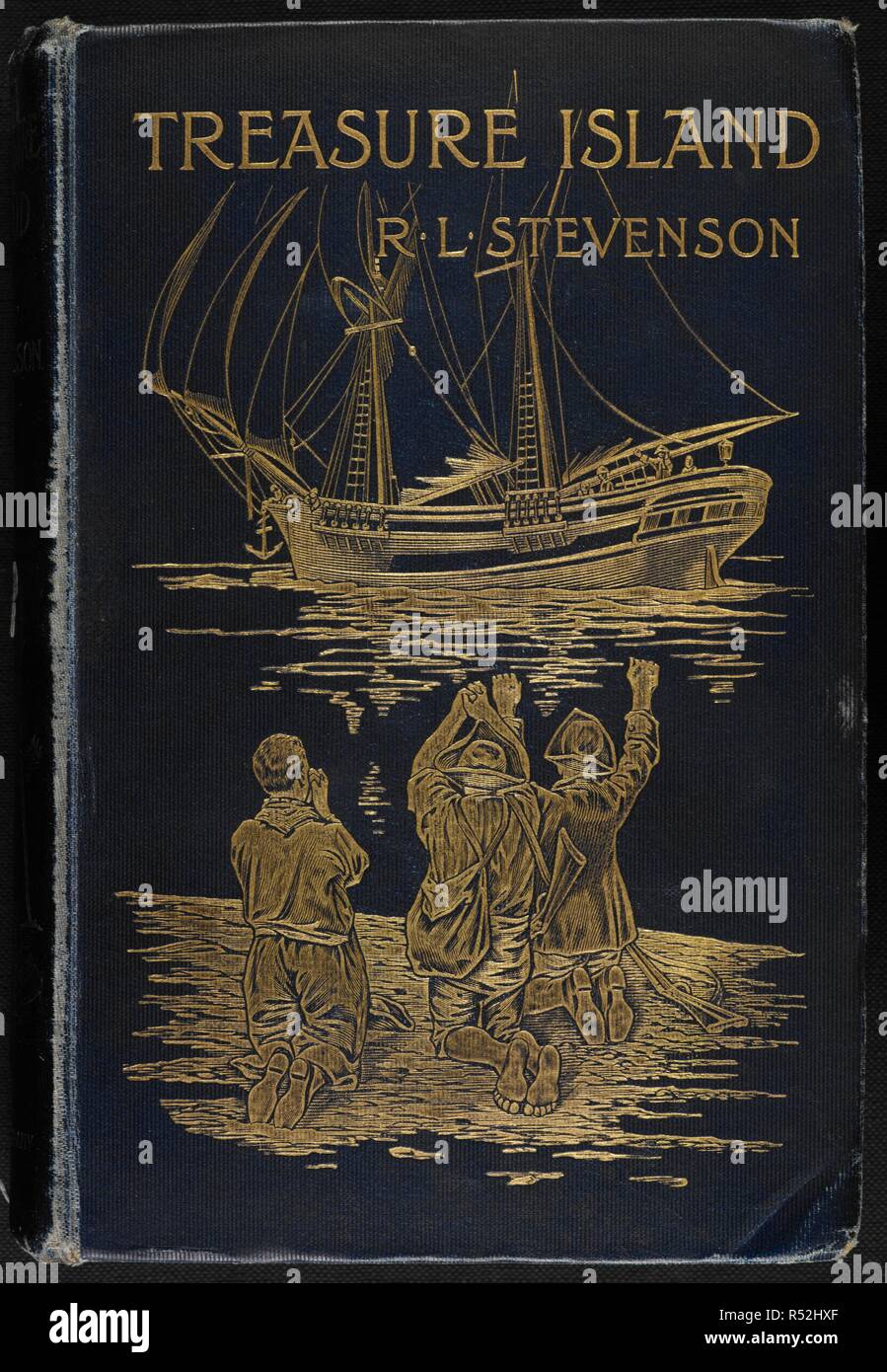 Illustrated front cover of the novel 'Treasure Island' wrtten by Robert  Louis Stevenson. Treasure Island ... New edition. Cassell & Co.: London,  1899. Source: 012624.f.3, front cover. Language: English. Author:  STEVENSON, ROBERT