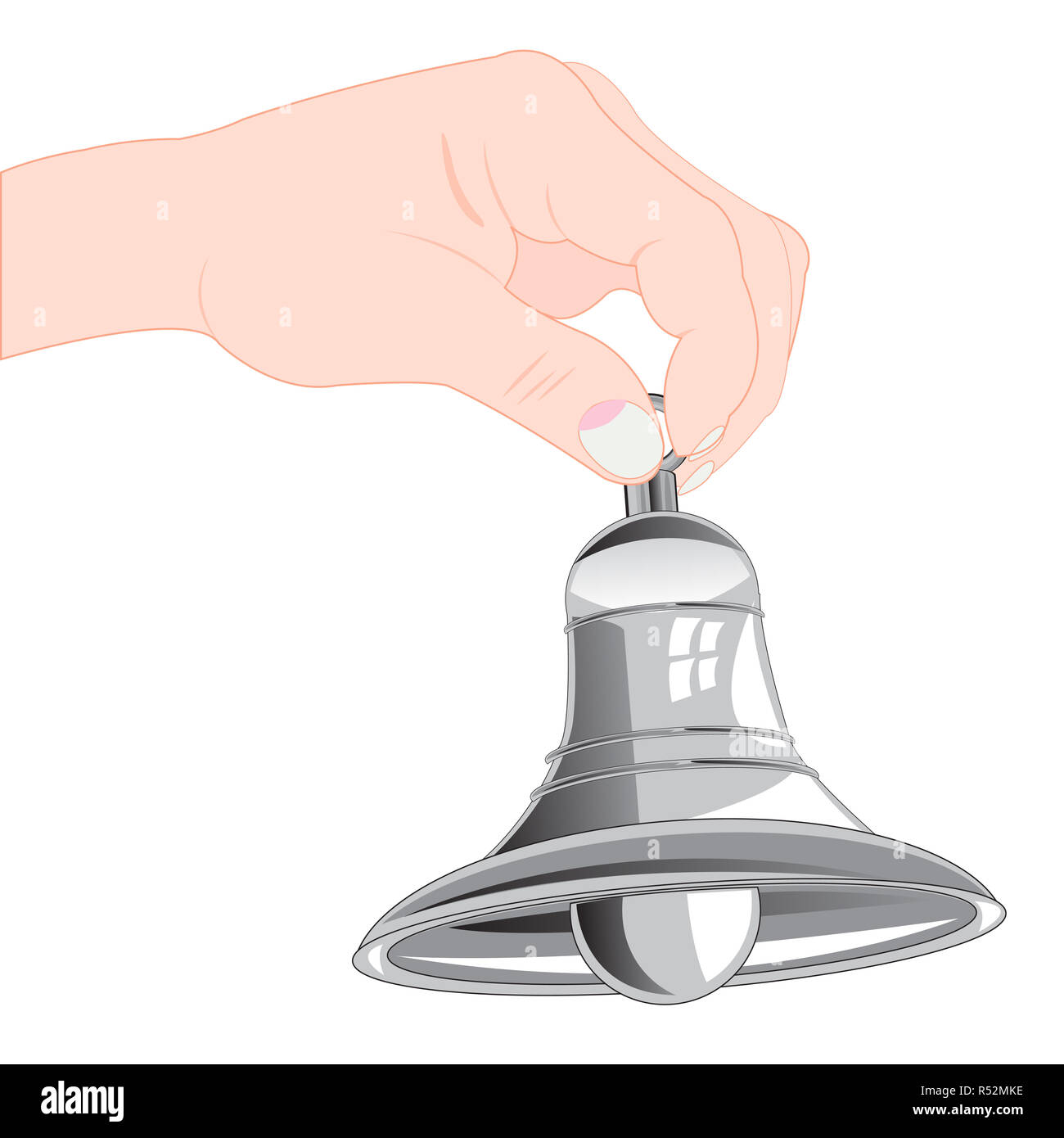 Bell in hand Stock Photo Alamy