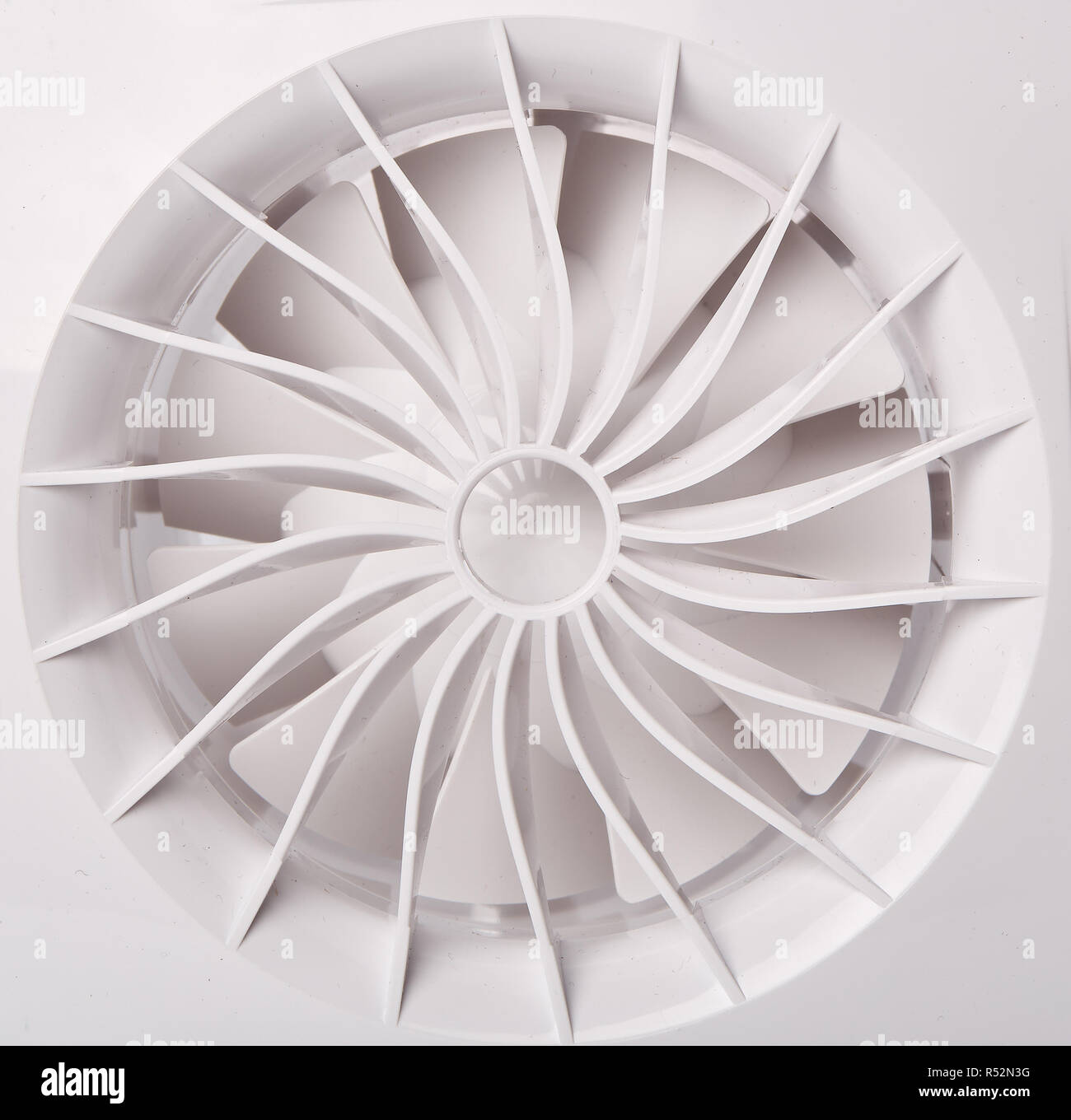 Plastic exhaust fan. Closeup Stock Photo Alamy