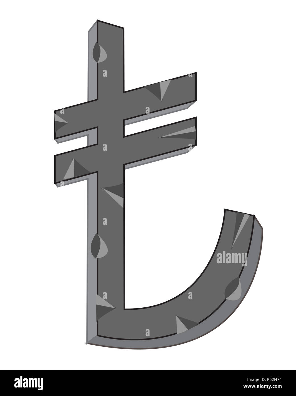 Sign Lira From Stone Stock Photo Alamy