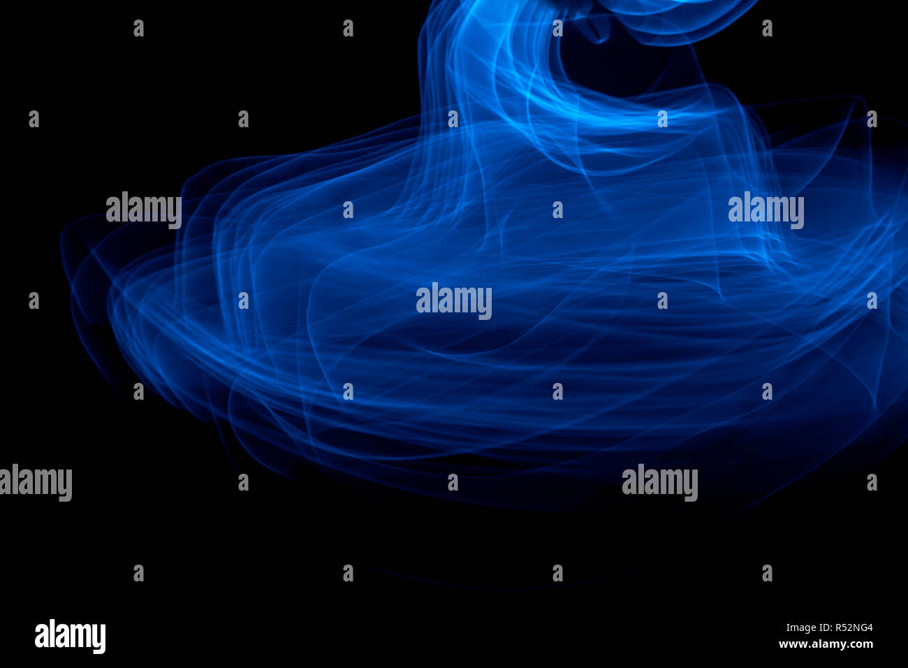 Glowing blue curved lines on hi-res stock photography and images - Alamy