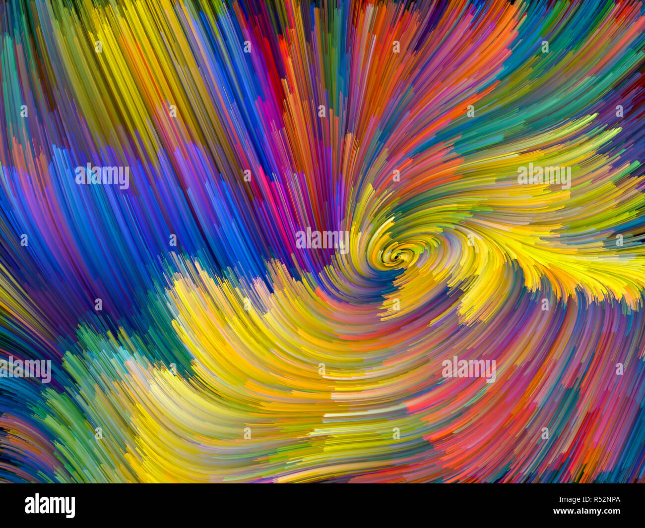 Vibrant Color Vortex Stock Photo - Alamy