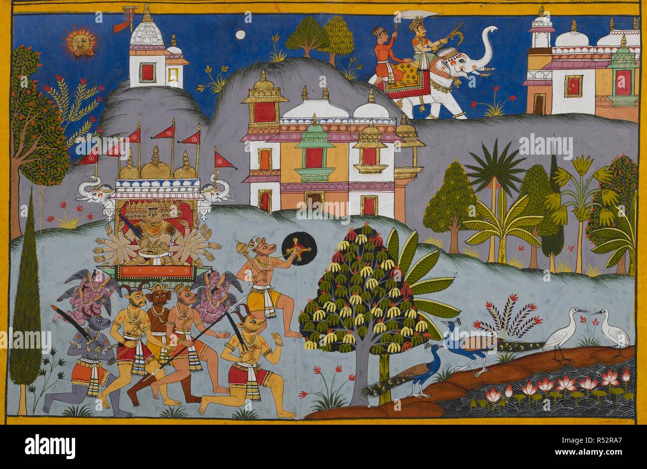 Ravana and his demon army proceed to Indraloka en route to Devaloka to ...