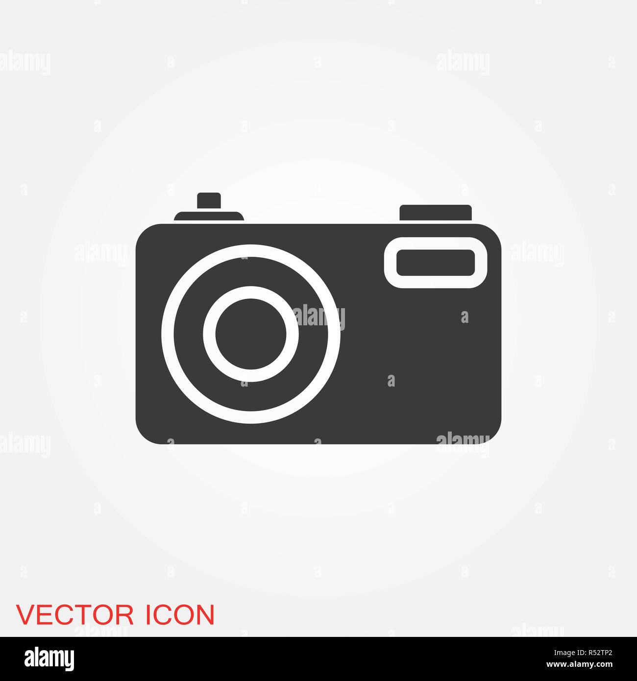 Camera Icon in trendy flat style isolated on background Stock Vector