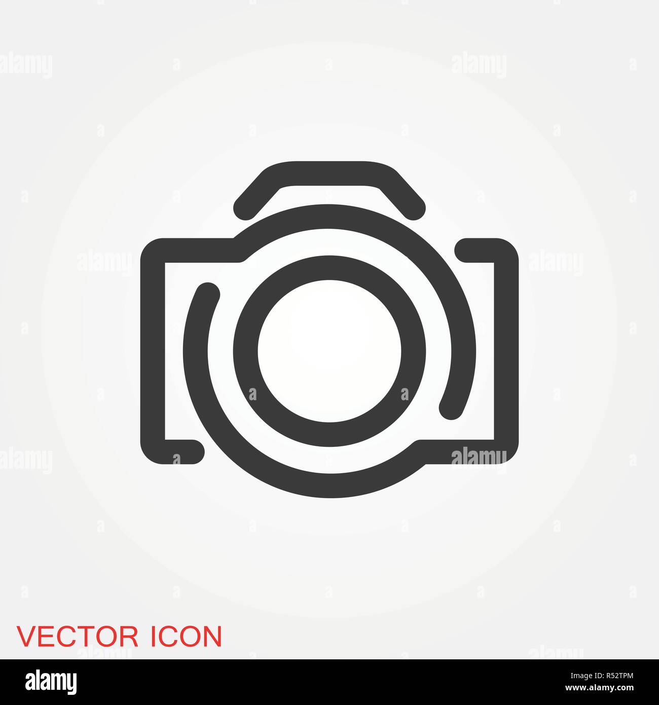 Camera Icon in trendy flat style isolated on background Stock Vector