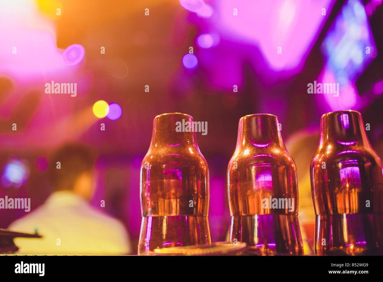 Shaker and bar inventory at a Stock Photo Alamy