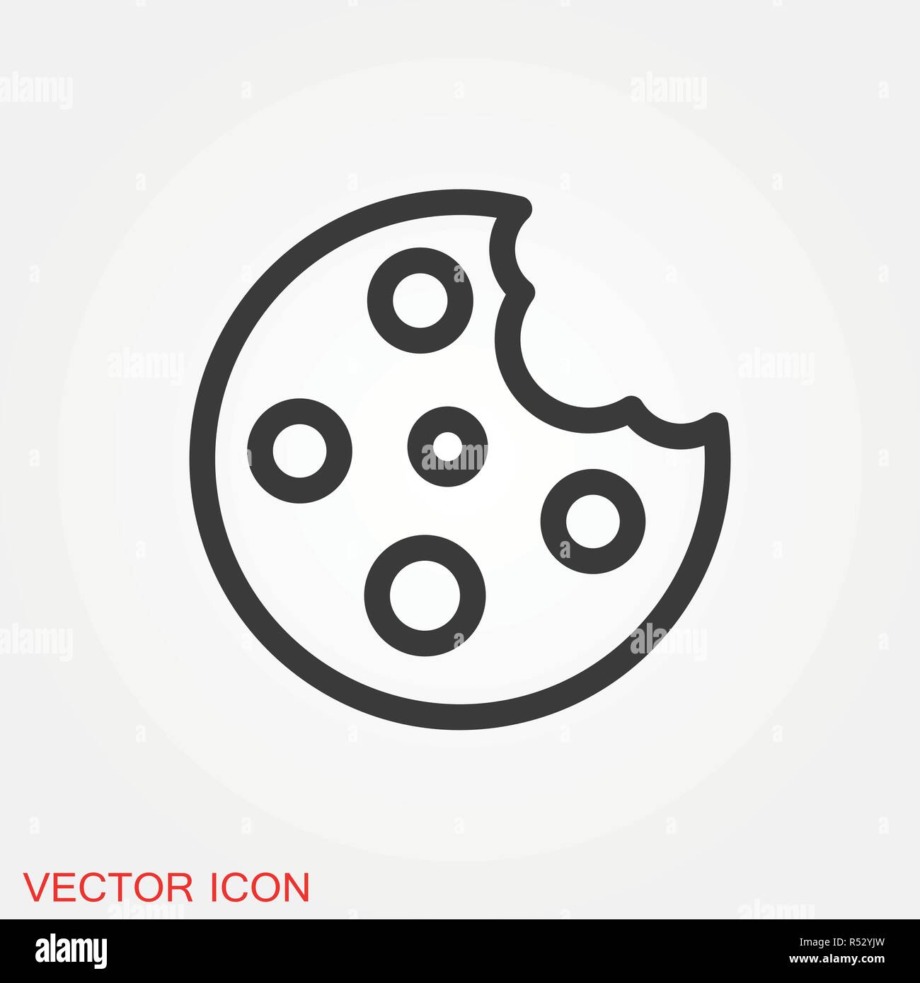 Cookie icon. Biscuit cookie or biscotti vector icon isolated on background  Stock Vector Image & Art - Alamy