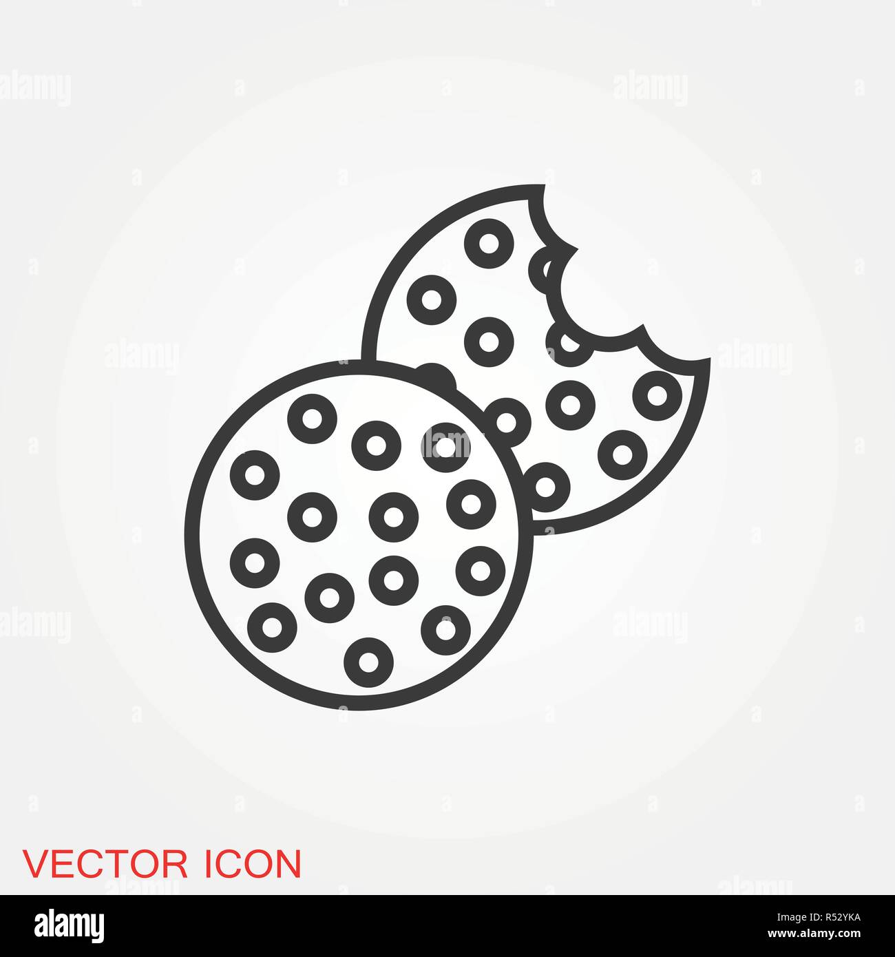 Cookie icon. Biscuit cookie or biscotti vector icon isolated on background Stock Vector