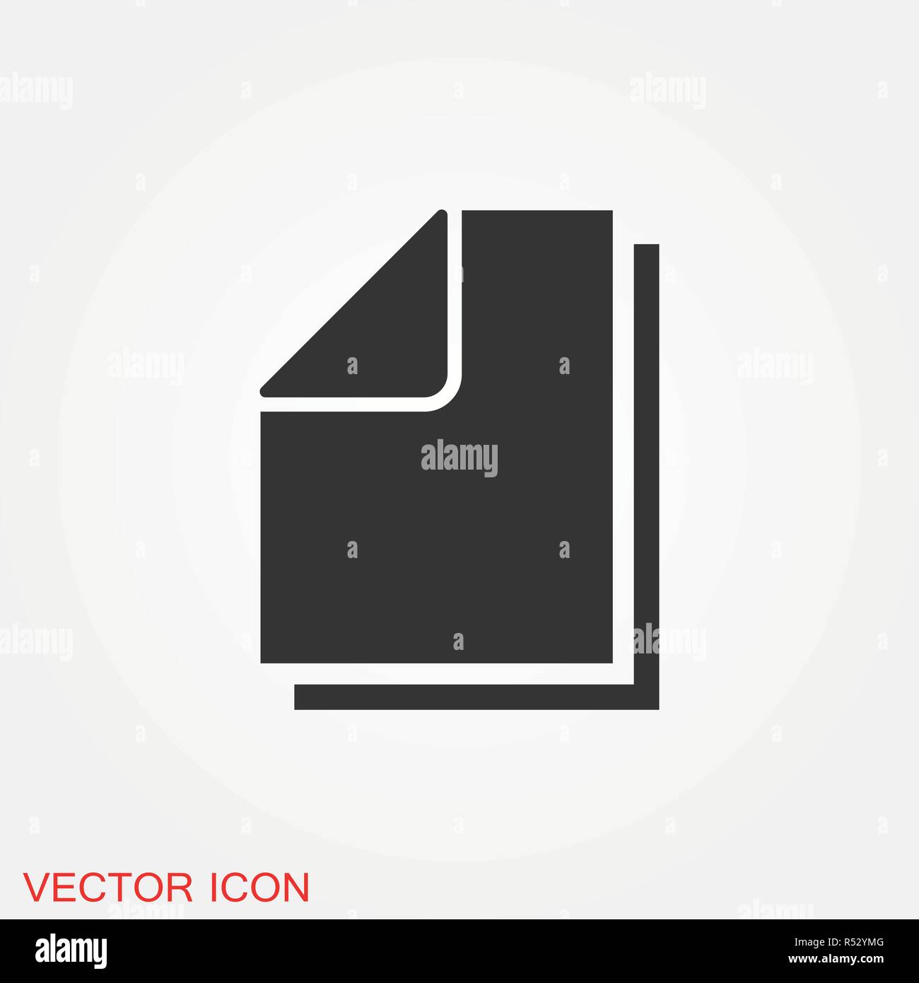 Copy icon. Duplicate app sign. Simple User interface element. EPS10 vector. Stock Vector