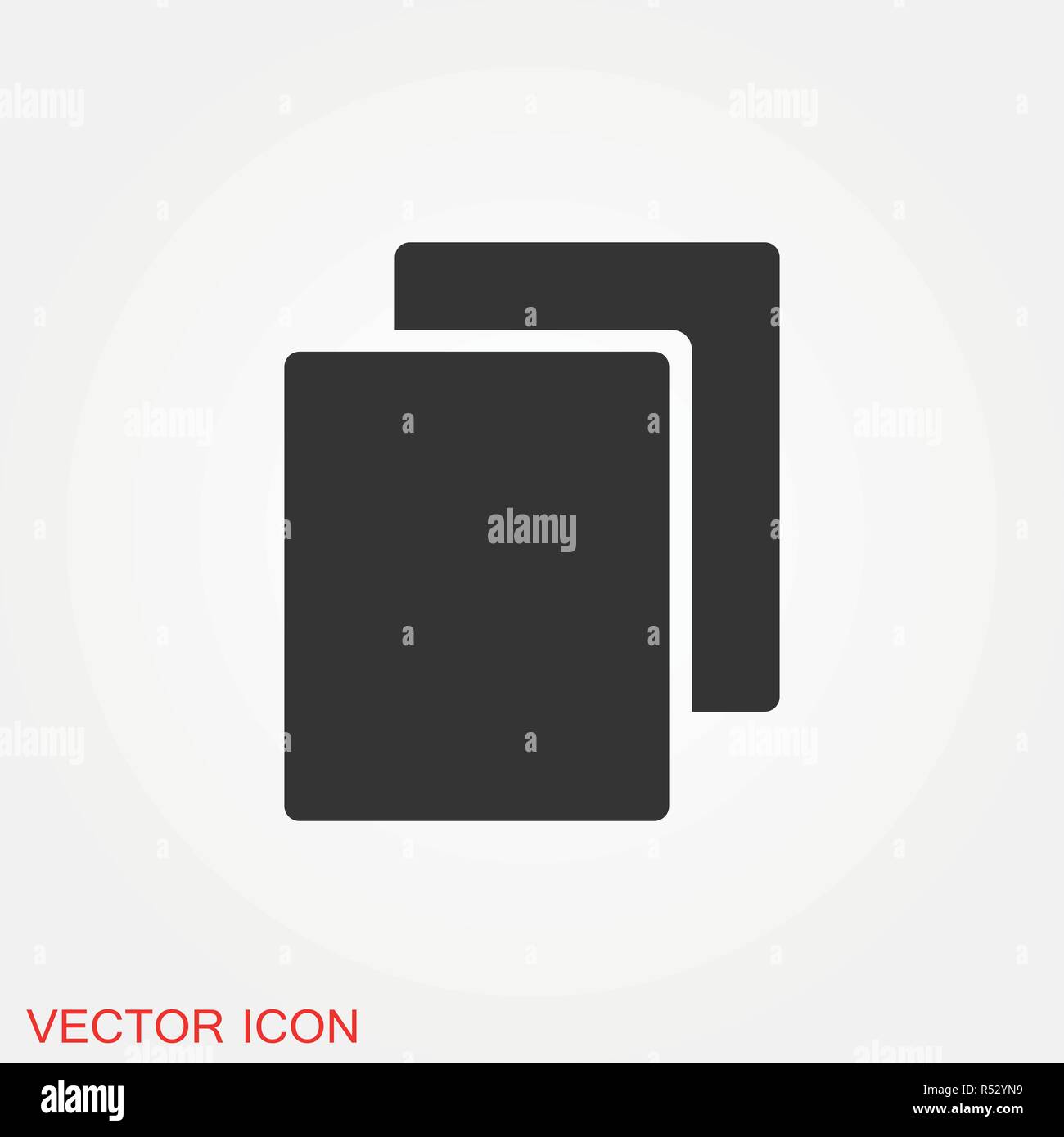 Copy icon. Duplicate app sign. Simple User interface element. EPS10 ...