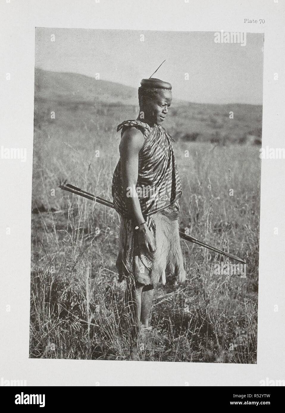 A Swazie warrior. The Essential Kafir ... With one hundred full-page illustrations by the author. London : Adam & Charles Black, 1904. Source: 10096.h.20 plate 70. Author: Kidd, Dudley. Stock Photo