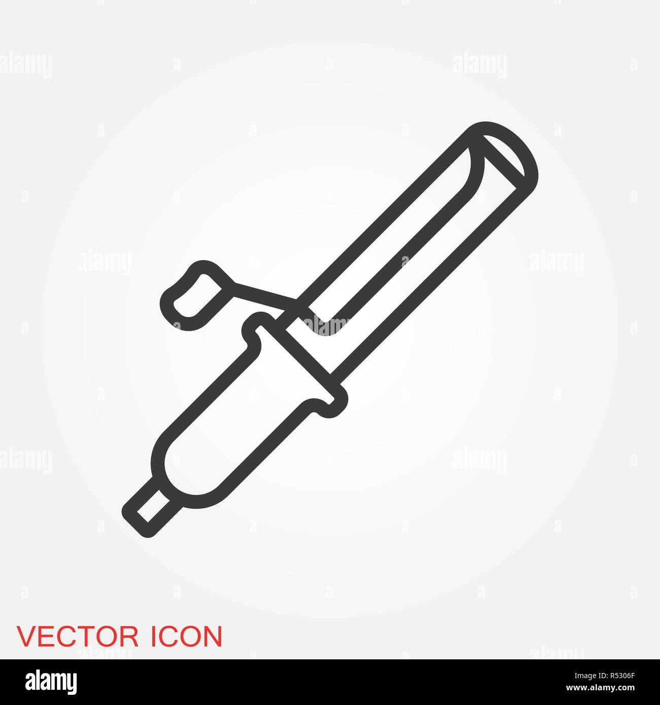 Curlers vector icon for websites, web design, mobile app, info graphics Stock Vector