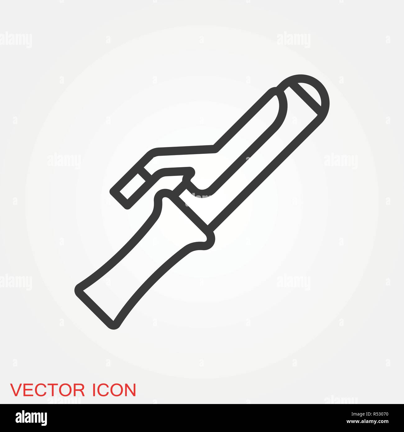 Curlers vector icon for websites, web design, mobile app, info graphics Stock Vector